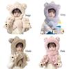 Thick Hats Scarf Gloves Set Warm 3-in-1 Soft Hat Winter Ear Protection Cap  Baby Children Kids