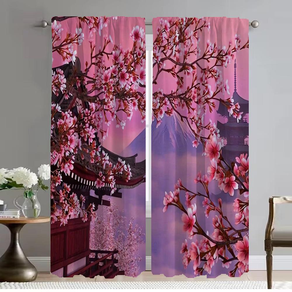 Tulle for Bedroom Fuji Curtains Child Room Blackout Curtain for Room 2 Panel Halloween Decoration Home Interior Curtains Living