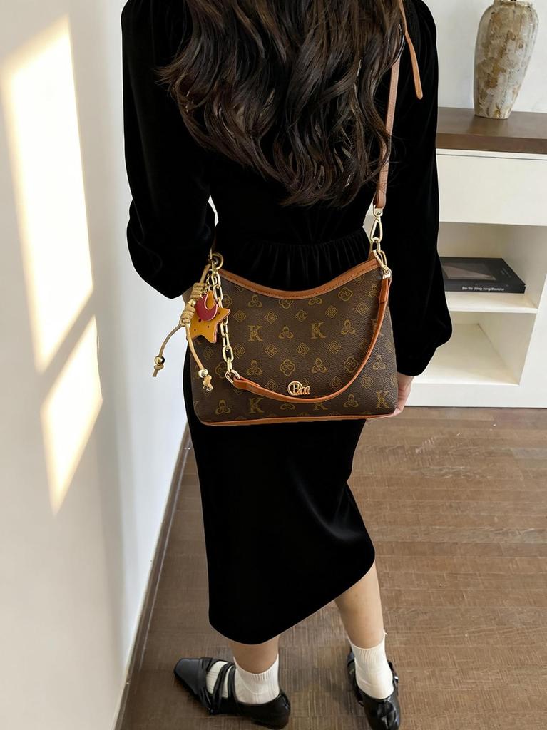 Stylish Tri-Color Crescent Crossbody Bag for Women - New, Versatile, Fashionable & Exquisite Design for Commuting & Outdoor Use