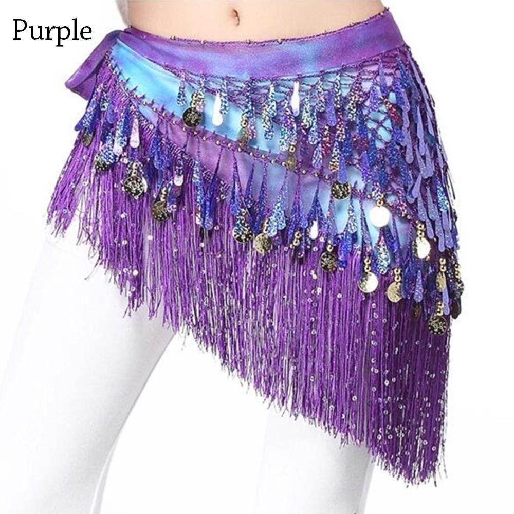 Sexy Tassels Sequins Waist Chain Hip Scarf Dancer Skirt Belly Dance Belt