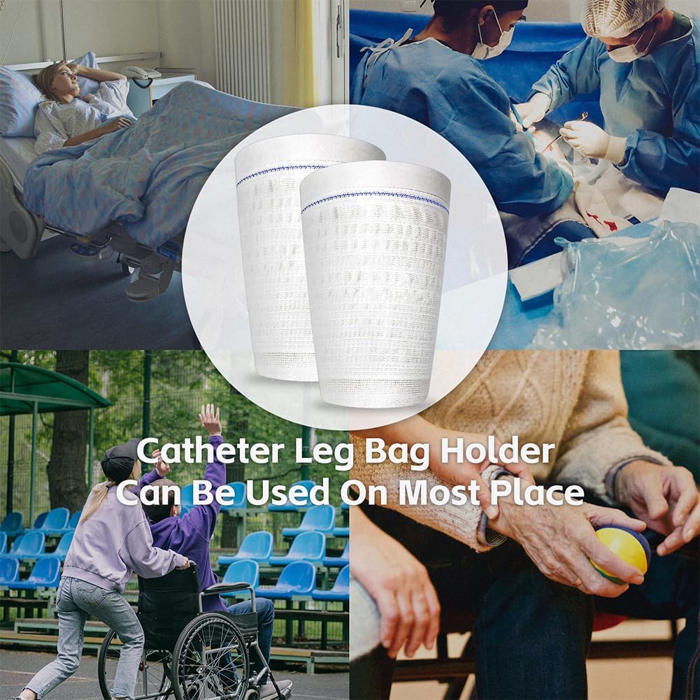 Держатель ножного мешка для катетера 2 шт. Тканевые рукава для катетера Держатель ножного мешка для мочи - Чехол для мешка для сбора мочи Не смещающиеся мешки для мочи для ног Фоли