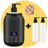 Bolusso Black Massage Oil Heater - 30 À 65 Degrés - Guasha - Inclut 2 Distributeurs & Outil De Massage - Bouteille Électrique