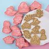 8 Pcs/set Fairy Tales Cookie Cutters Plastic 3D Castle Witch Pressable Biscuit Mold Cookie Stamp Kitchen Baking Pastry Bakeware