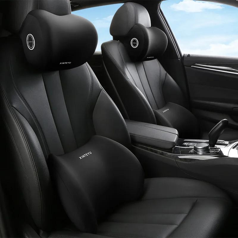 Подушка для спины Универсальный подголовник для автомобиля Поясничная поддержка Память формы Шейная Поясничная поддержка Офис Автомобильные аксессуары для интерьера Эрго