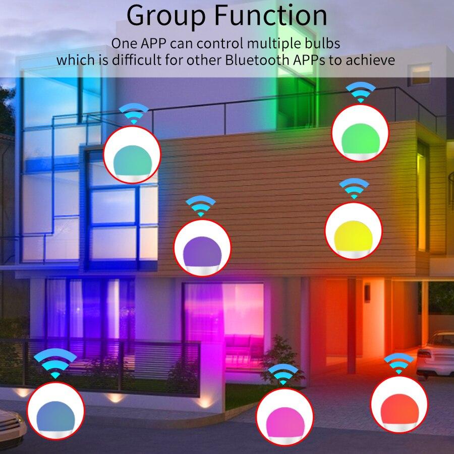 Умная светодиодная лампа Tuya WiFi Bluetooth Лампы Светодиодный RGB Умный свет Диммируемый 220В с голосовым управлением Alexa Google Assisatnt Таймер APP