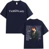 Футболка с принтом рэпера Yungblud Унисекс Женская одежда Оверсайз Готическая футболка Высококачественная футболка с коротким рукавом Хип-хоп Топы Уличная одежда