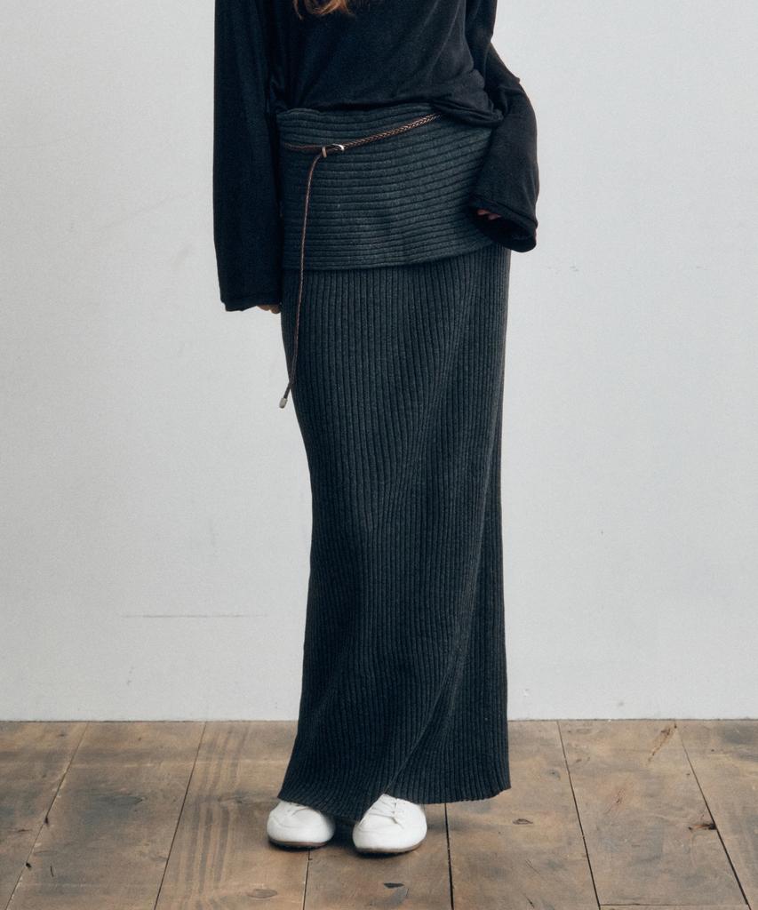Юбка Cita Every Day Comfort Knit Длинная_Cts622(Древесный уголь)
