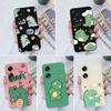 Cover Cases For Oppo A15 A1K A7 A35 A55 A1 A52 A11 Cute Dinosaur Pattern Soft Smooth Liquid Silicone High Quality Anti Fingerprint Shell For Oppo Capa