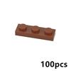 100Pcs MOC Thin Bricks Assembles Particles Plate 1 x 3 Dots Building Blocks Parts DIY Educational Gift Toys Compatible 3623