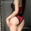 Erotic lingerie female sexy one-piece seduction pajamas passion crotch free uniform suit bed tease