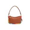 New Swinger Cow Leather Shoulder Bag Trumpets Women's Brown CJ785-B4TT4