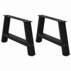 VidaXL Coffee Table Legs In A-Shape, 2 Pieces, Black, 70 X (30-31) Cm, Steel 4012824