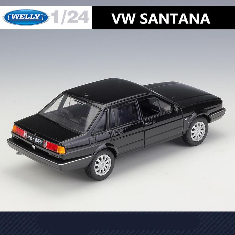 Welly 1/24 Модель автомобиля из сплава Volkswagen Santana Литой металл Классические ретро-автомобили Модель автомобиля Симуляция Коллекция Детский подарок