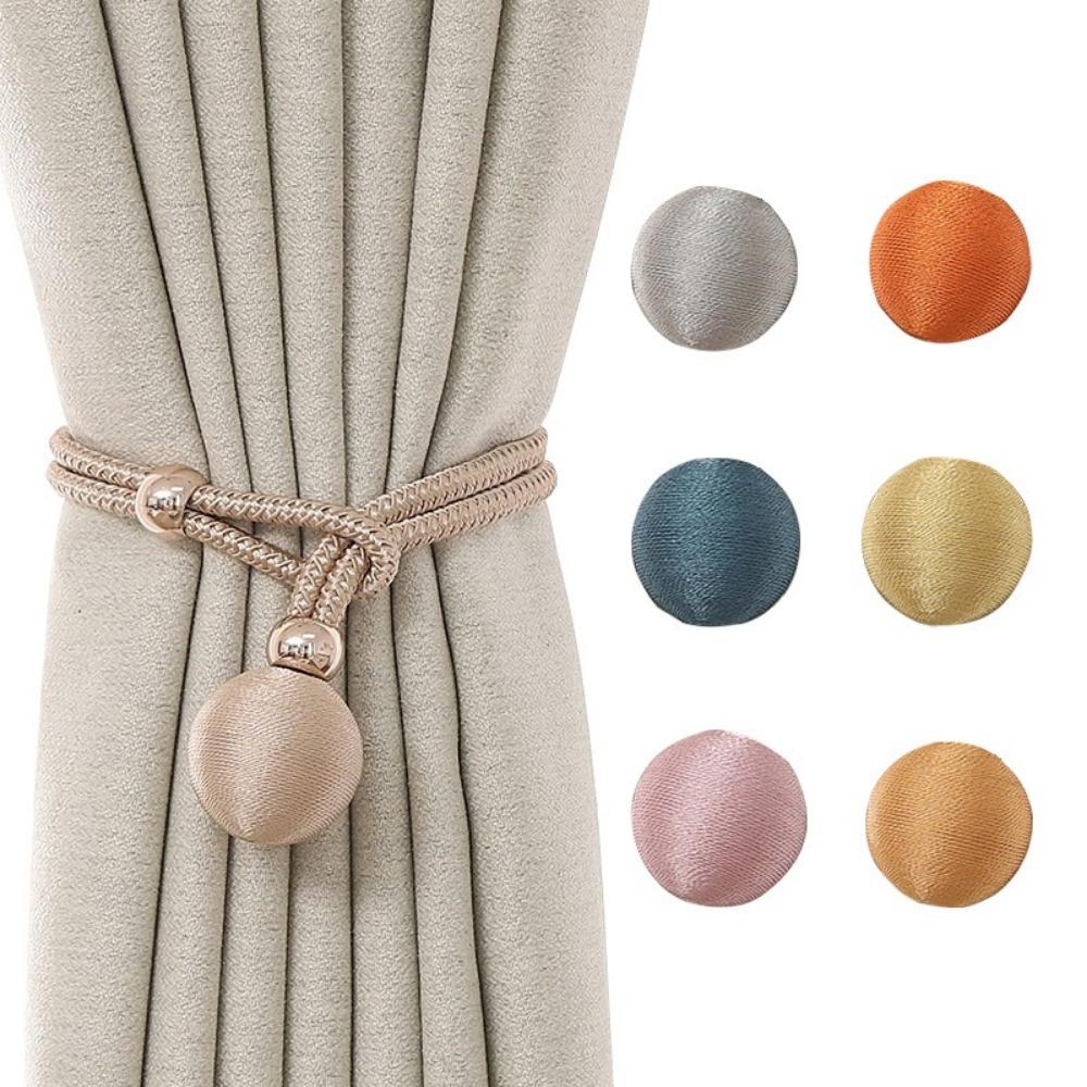 2pcs Polyester Curtain Fixer Adjustable Draped Tiebacks Curtain Tiebacks  Curtain Decorative