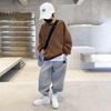 Модный осенний спортивный костюм для мальчиков 2025 - Стильный уличный комплект из двух предметов для детей