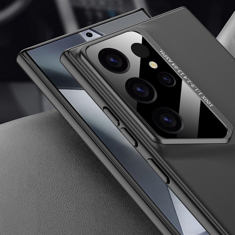 Luxury Ultra Slim Square Phone Case For Samsung Galaxy S24 Ultra S23Ultra Shockproof PC Matte Pure Color Hard Cover