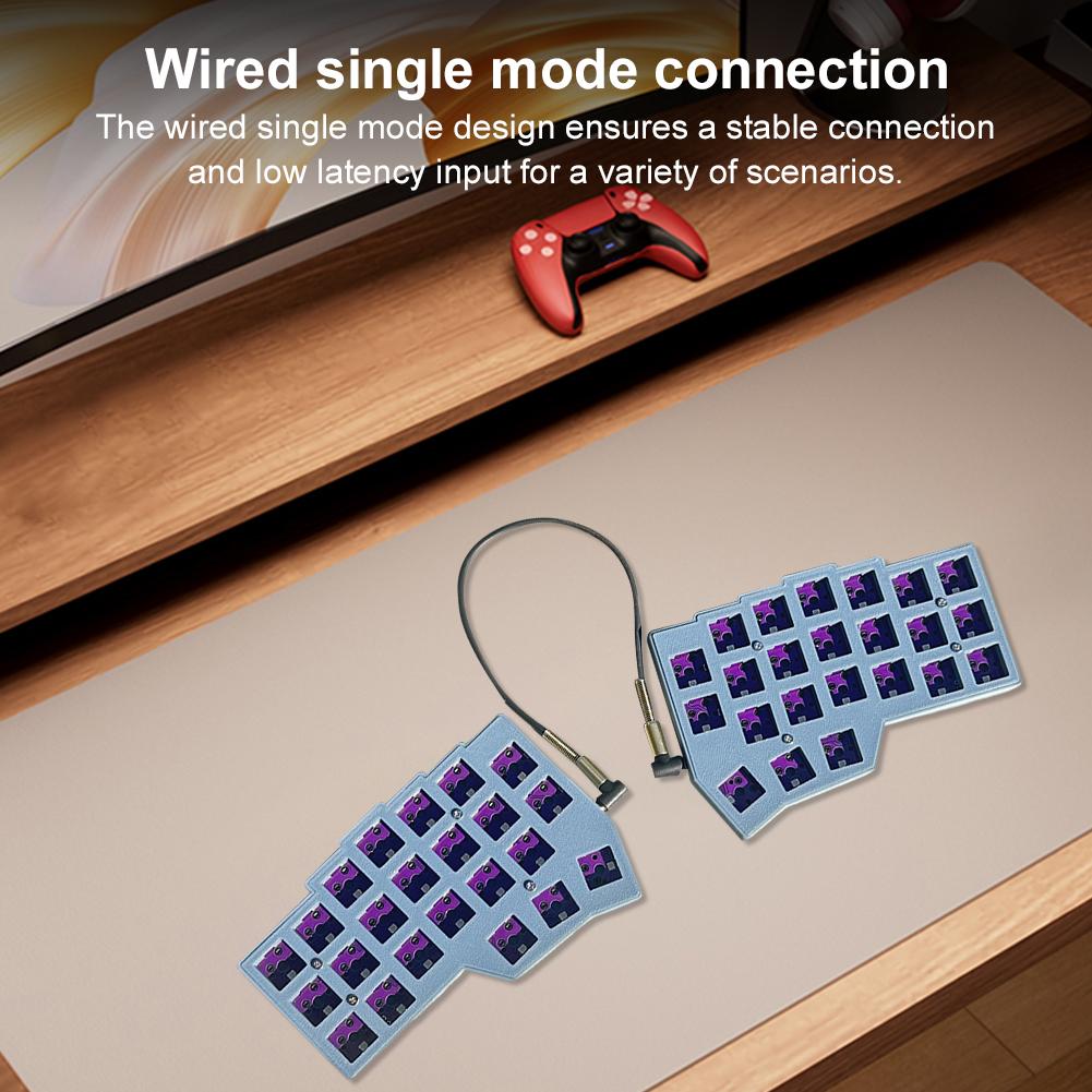 Раздельная проводная игровая клавиатура с возможностью горячей замены, раздельная раскладка, поддержка QMK/VIAL, настраиваемые аксессуары для ПК-геймеров