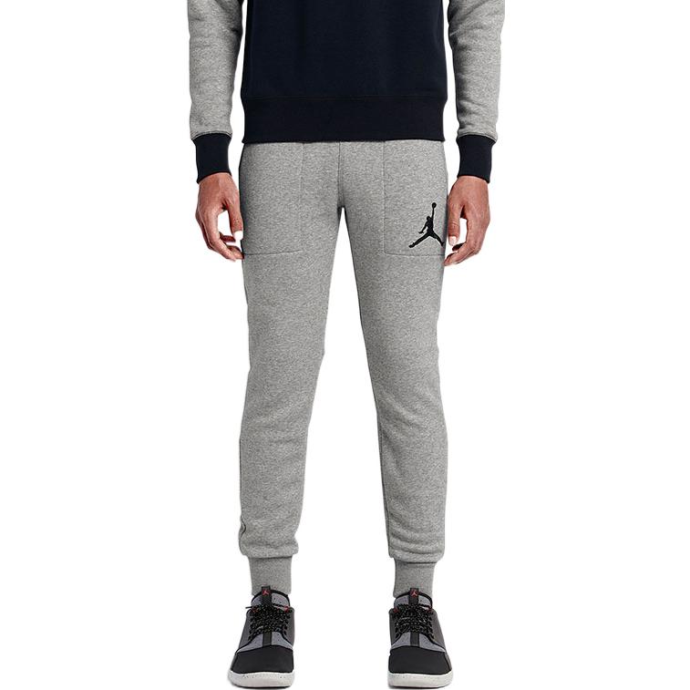 Jordan Knitted Sweatpants Men's Gray Moderate Cuffed Pants 696205-063