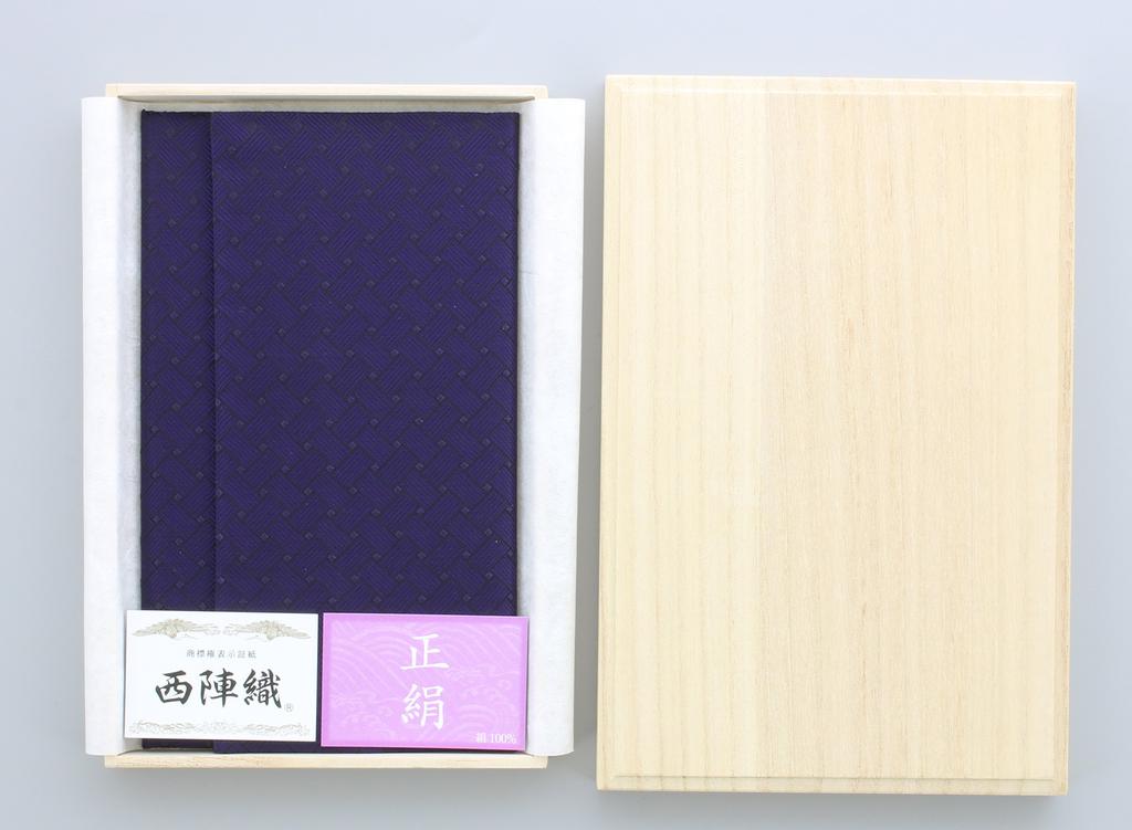 Тайко Сангё Фиолетовый шёлк Нисидзин-ори Фукуса (Тканевый упаковочный мешок) для Праздников и Соболезнований, 20 x 12,5 x 0,6 см, Узор Драконьего Глаза, Золотой