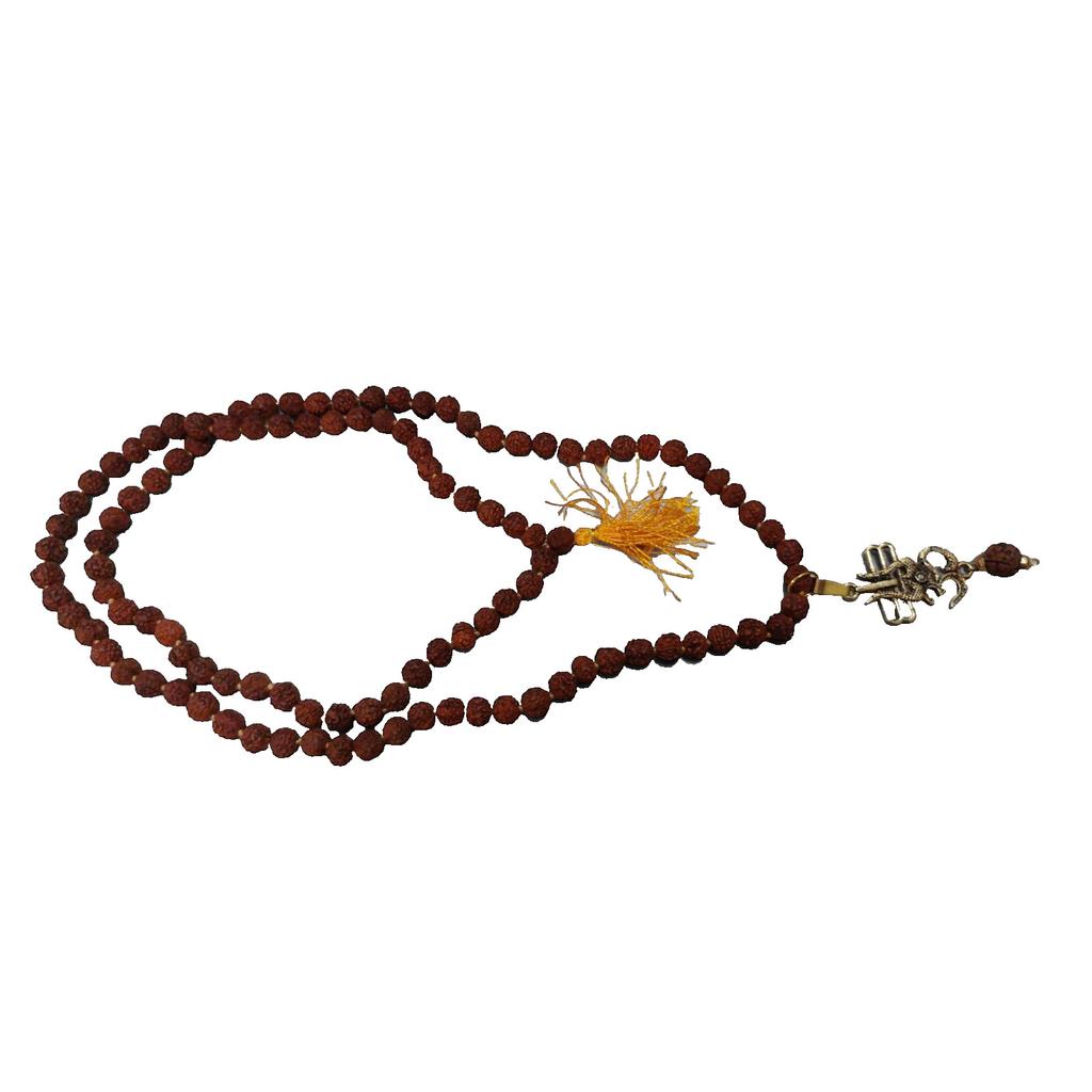 @ Индийская традиционная четки ОМ и Тришул Рудракша для унисекс Zr-2487-Скидка 60%