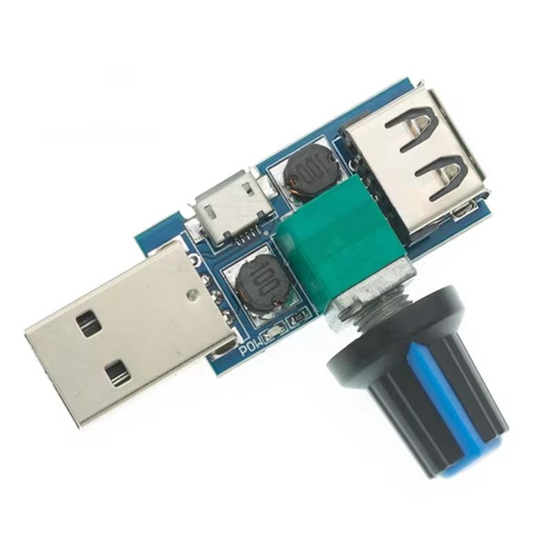 Mini Usb Fan Governor Wind Speed Controller Air Volume Regulator Cooling Mute Multi Function Fan Speed Switch Module Dc 5V