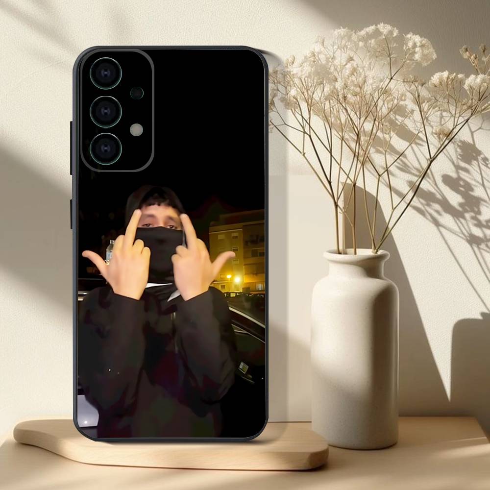 Чехол для телефона Beny Jr Rapper LowFlyer для Samsung S 25,24,23,22,30,21,10,9,Ultra,Plus,Lite,FE,4,5G Черный Мягкий чехол
