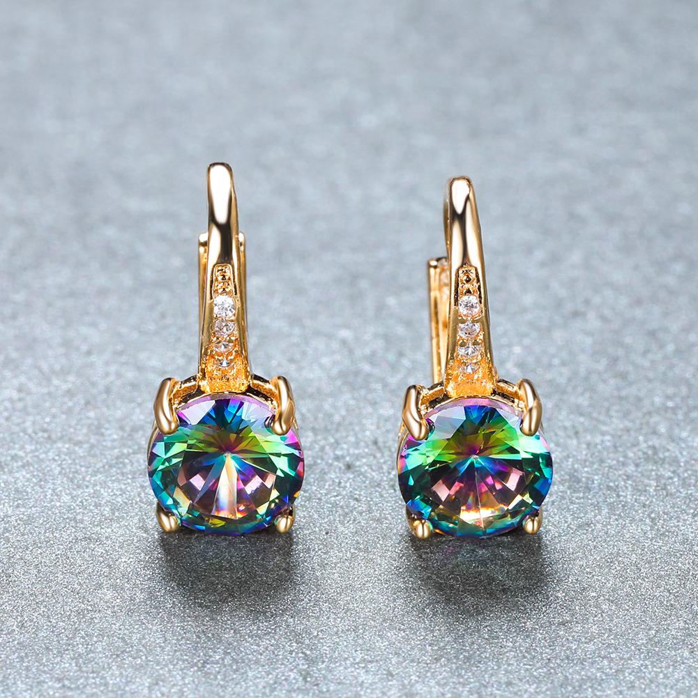 Женские серьги с крупными камнями кубического циркония