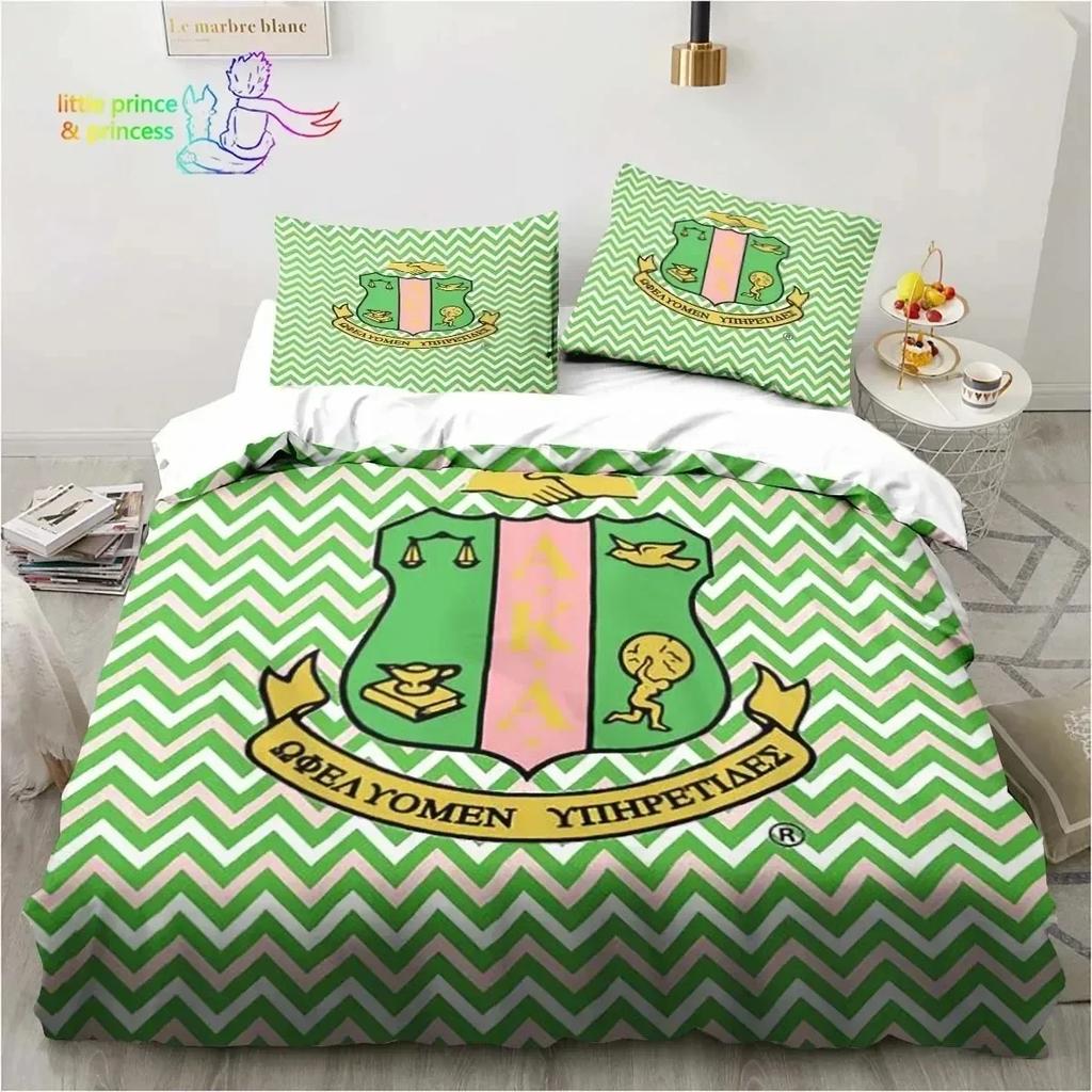 Luxury New 3D Print Alpha Sorority Kappa Alpha AKA Bedding Set Single Twin Full Queen King Size Bed Set Aldult Kid Bedroom