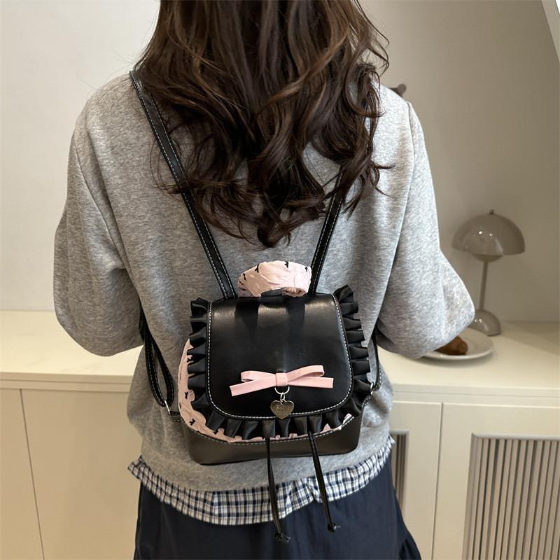 Casual Pink Dot Pattern Backpack With Durable Material For Daily Use And Street Style