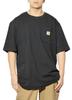 Большая короткая грудь XL [Carhartt] мужская футболка, размер, рукав, карман, K87, черный, [Товар]