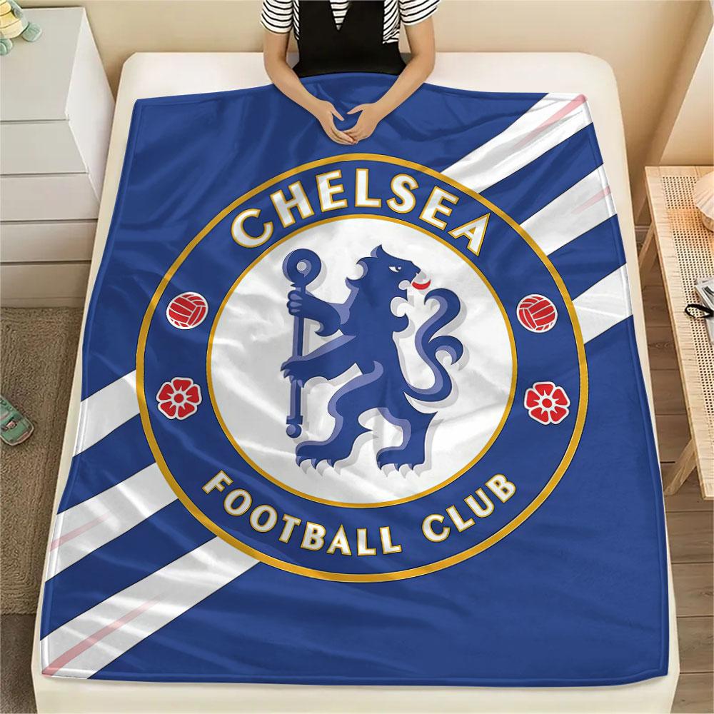 1PC Chelsea F Patterned Flannel Blanket Suitable For All Seasons for Home Decor Warmth and Comfort Gifts Holiday Present