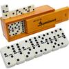Queensell Domino Set for Adults Dominoes Classic Board Game Double Six Domino Family Game for Kids and Adults Double Six Standard Domino Set 28 Tiles