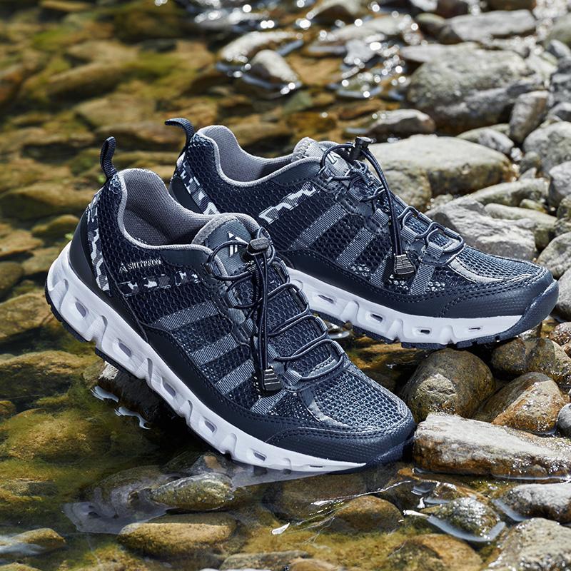 Обувь унисекс Легкие полые повседневные спортивные туфли на открытом воздухе в сетку Быстросохнущие туфли цвета морской волны