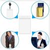 10 Pieces Waterproof Plastic Card Holder Transparent Badge Name Tag Pre-punched Cardholder with Resealable Zip