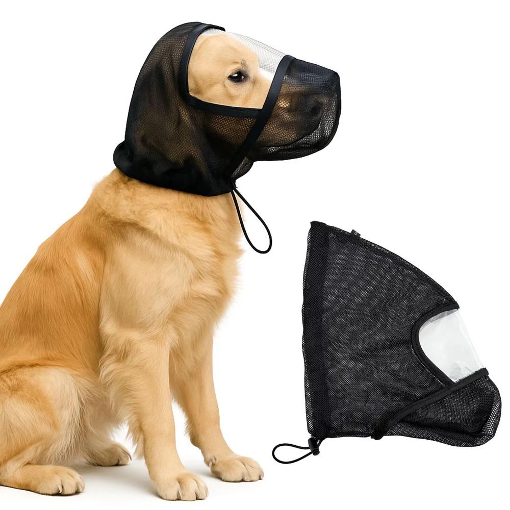 Breathable Dog Protective Mask Mesh Net Mosquito Bite Prevention Mask Outdoor Trip Prevention