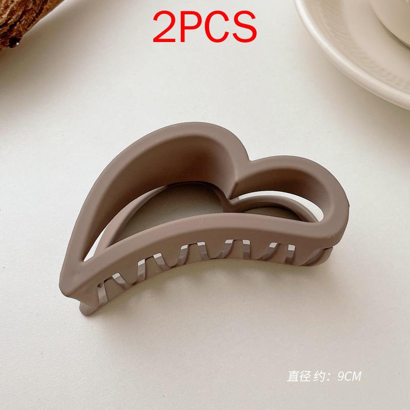 2 шт., комплект головных уборов премиум-класса, новые женские модные зажимы для волос, кофейные, черные, акриловые, большие заколки для волос, зажим для женщин, заколка, аксессуары для волос