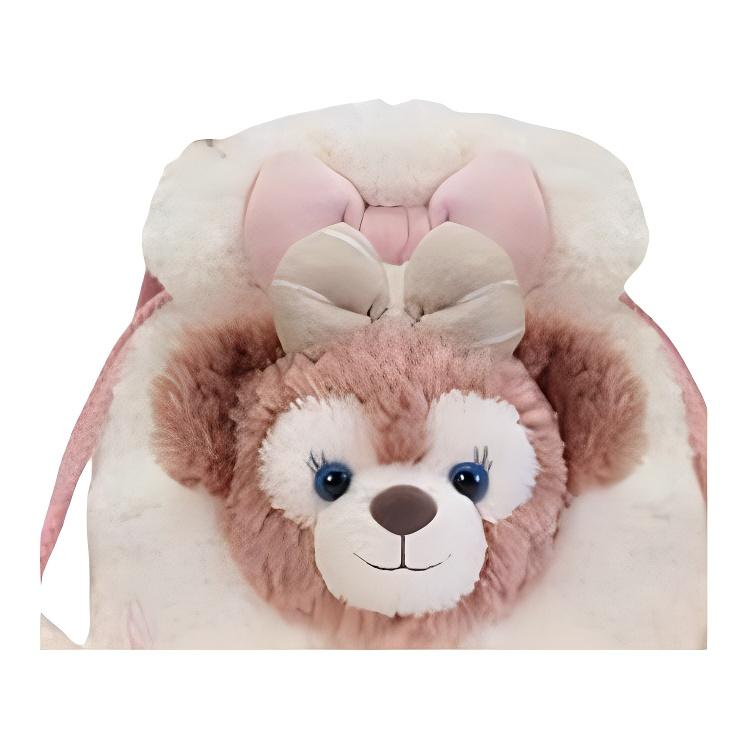 Disney Sherry May Plush Fabric Shoulder Bag Women Shoulder Bag White Pink 400060447652