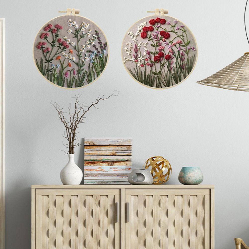 Инструменты для вышивания пуансонной иглой, украшение, вышивальное пяльце, наборы для вышивания своими руками, наборы для шитья, игла, нить