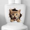 Наклейка на туалет для кошек, водонепроницаемая, съемная, самоклеящаяся, из ПВХ, для гостиной, ванной комнаты, стены