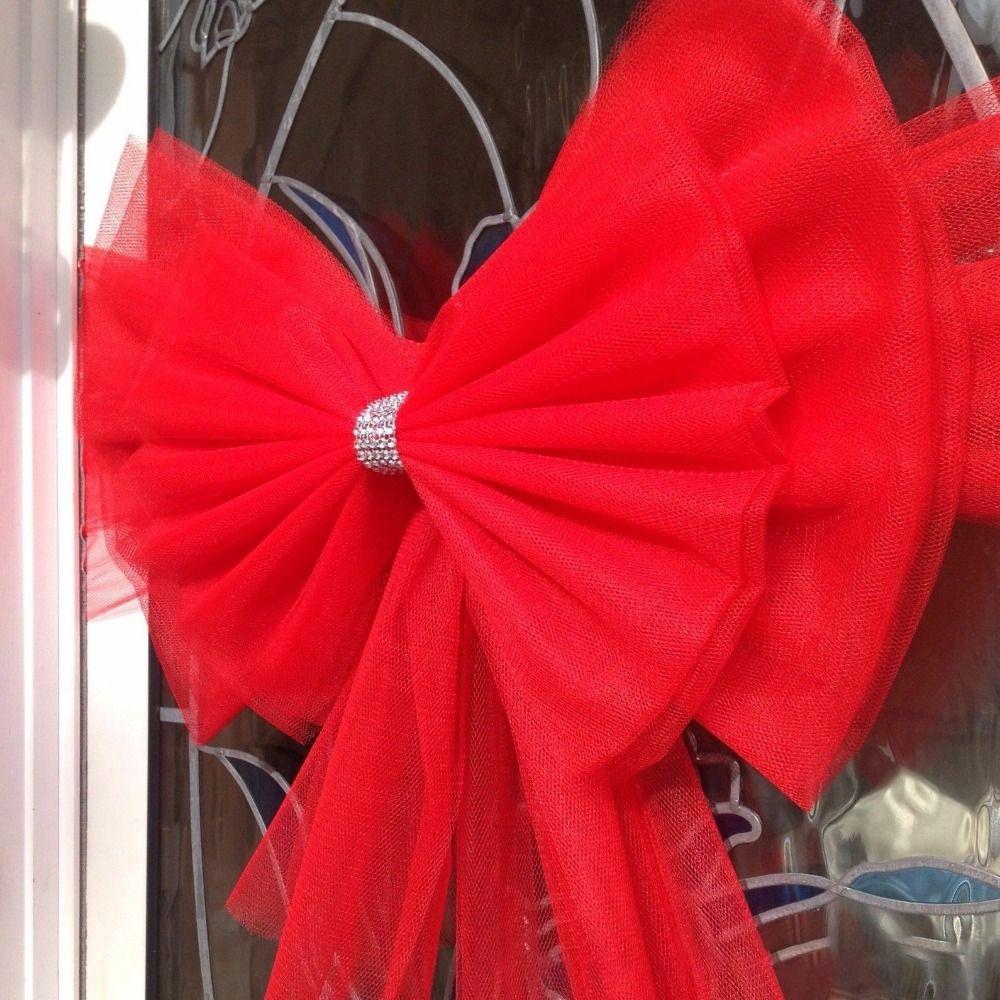 Full Wrap Christmas Bow Tie Extra Large Door Decoration Accessories Front Door Bow