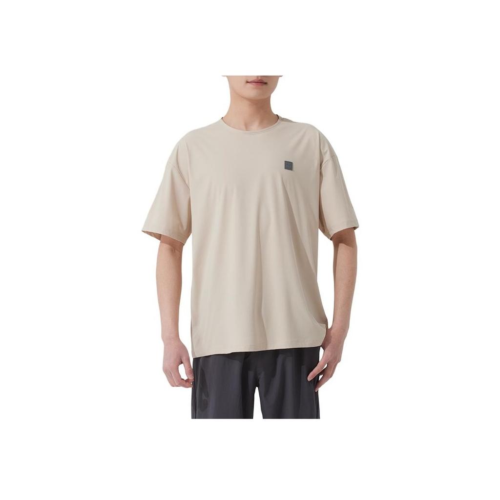 Puma Серия «Спортивный образ жизни» Бег Фитнес Тренировки Удобная Дышащая Модная Футболка с Коротким Рукавом Мужские Топы Бежевый 689289-87