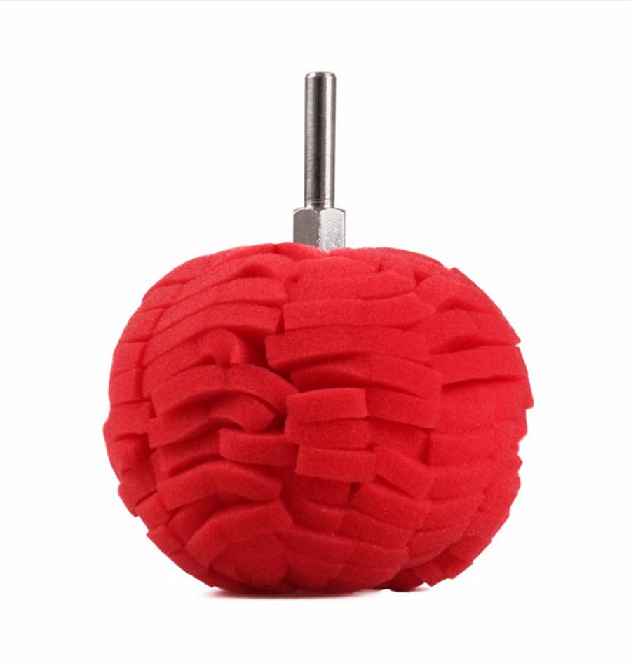 Универсальный 3 шт. Красный Мягкий 3"(76мм )Полировальный шар Финишный полировальный круг Полировальная подушечка для полировки автомобиля