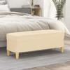 349377 vidaXL Bench Cream 100x35x41 Cm Fabric