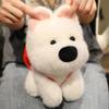 Stuffed Dog Plush Toy Soft West Highland White Terrier Dolls Cartoon Puppy Burger Fries Bag Pillow Kawaii Gifts for Birthday