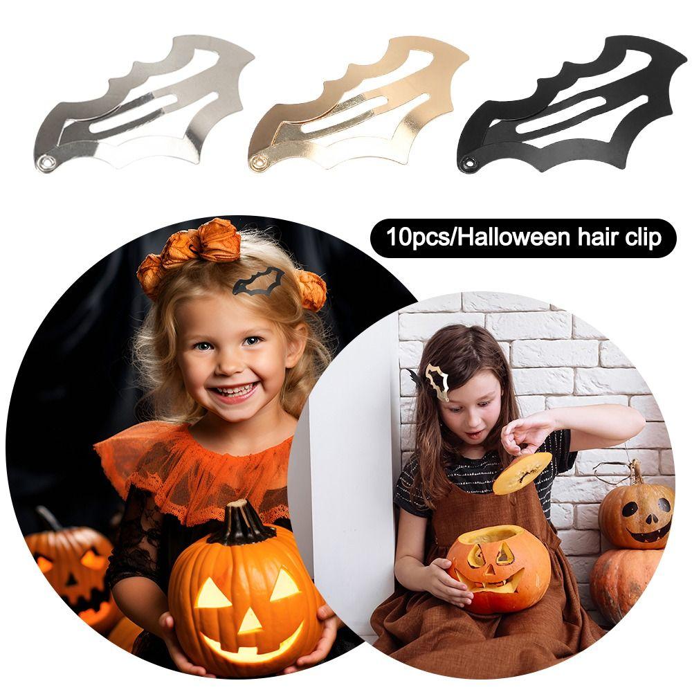 10/20Pcs Bat Shape Furry Bat Hair Clips Halloween Theme Fun Hair Clips  for Costume Events