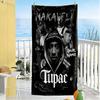 2pac Customize Text Beach Towel Super Soft & Absorbent Suitable for Sports Travel Swimming Yoga Bathroom Beach And Pool