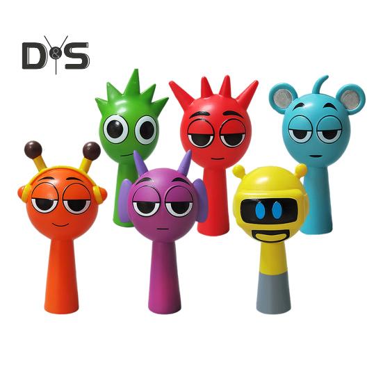 6 шт., мультяшный музыкальный игровой персонаж, фигурка персонажа из ПВХ, статуэтка, скульптура, игрушка, настольное украшение для детей и взрослых, игровой фанат, подарок