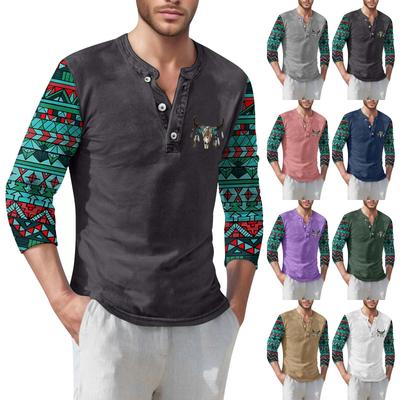 Мужская футболка уличная повседневная мода с длинными рукавами