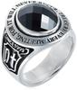 Monroe Message College 925 Sterling Black Cubic Japanese Size 16 Dr. Ring, Silver, Zirconia, FC-195-SV-BCZ-16,