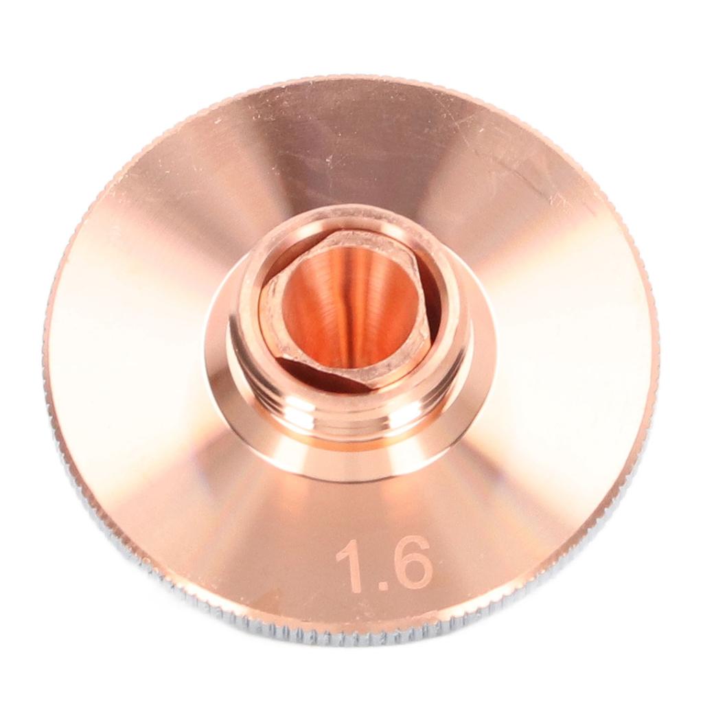 Laser Nozzle Cutting Machine Head Cutter Dual Optical Fibre Chrome Plated Copper 1.6mm  0.06in